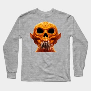 Creepy Halloween Guardian Pumpkin Monster Back Version (MD23HWN001ab) Long Sleeve T-Shirt